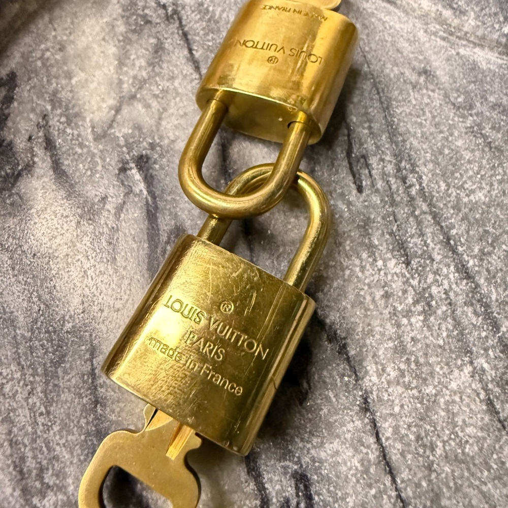 Louis Vuitton Gold Padlock Single Lock